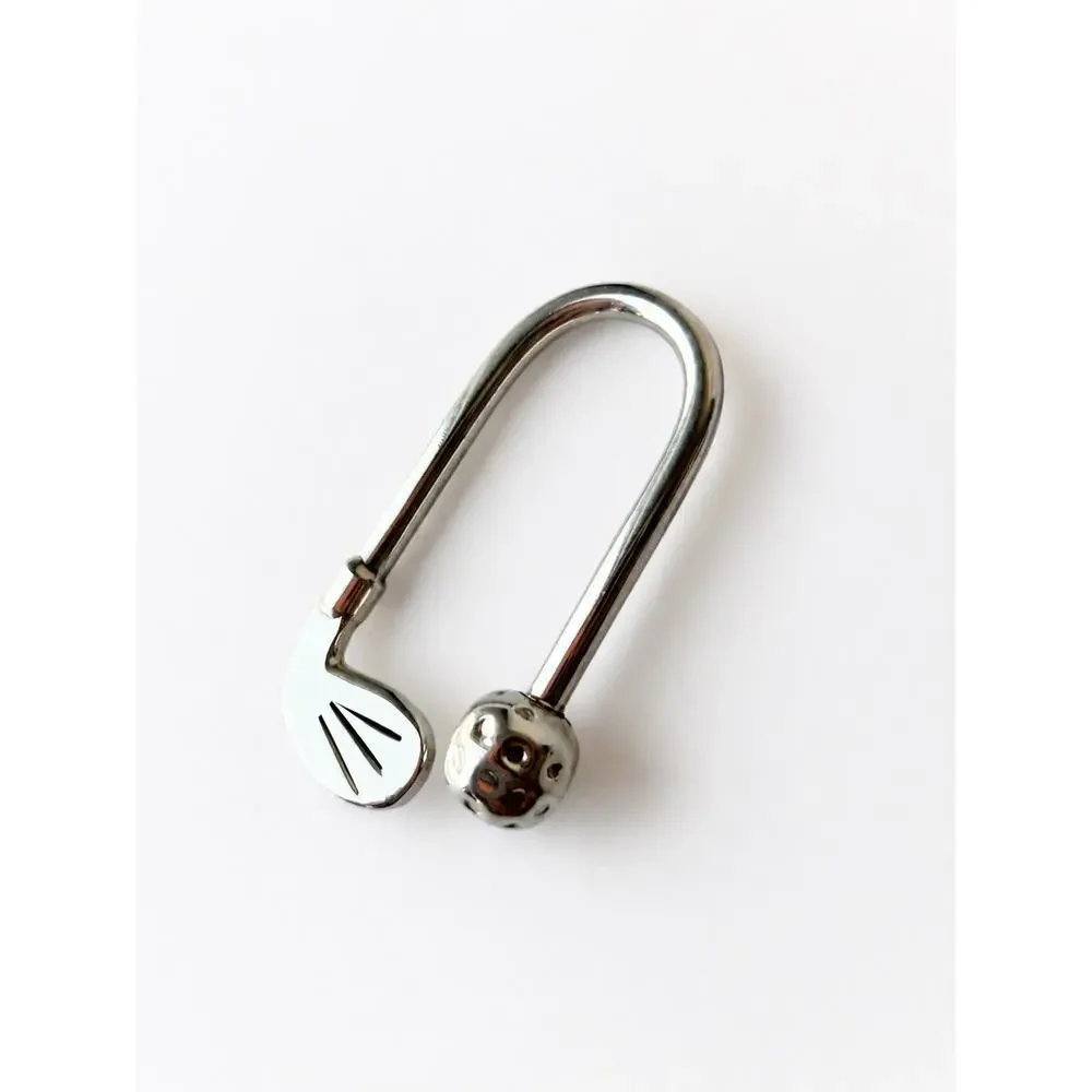 Sterling Silver 925 Golf Key Ring Screw-Off Golf Ball Keychain Vintage Golfcore